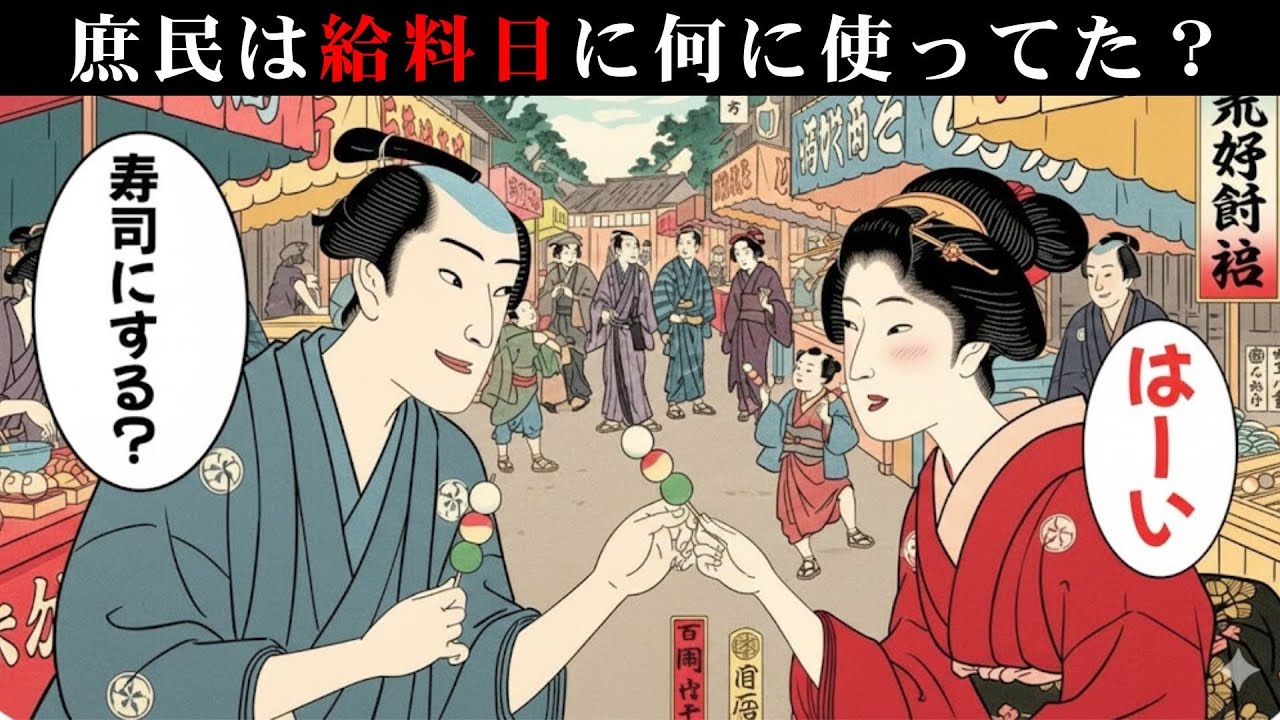 江戸庶民の給料日事情。稼いだ金はどこへ消えたのか？庶民の意外な使い道【江戸時代の庶民】【江戸好奇心】