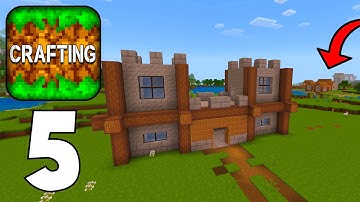 Crafting and Building - Survival Gameplay part 5 (BUILDING A SURVIVAL CASTLE NEAR VILLAGE!)