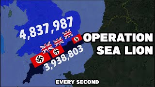 OPERATION SEA LION (EVERY SECOND) with army sizes (timelapse) screenshot 5