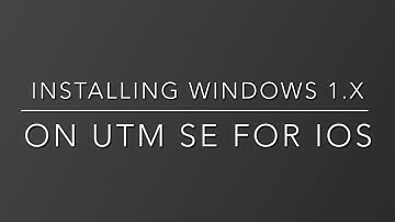 Installing Windows 1.x on UTM SE for iOS