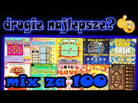 zdrapki lotto 🤑😱 niedzielny MIX zdrapek za 100 zł 😱🤑 mega linie 🤑 SUPER MILION