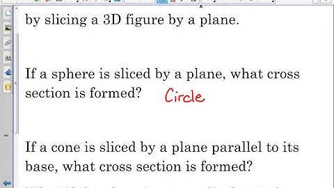 Cross Sections of 3D Figures ~ Math 3