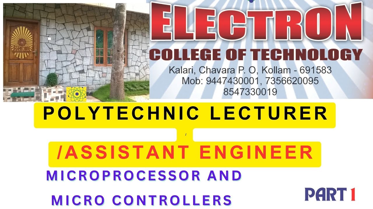POLY TECHNIC LECTURER (EC) MICROPROCESSOR AND MICRO CONTROLLERS PART 1 ...