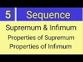5.Supremum &amp; Infimum of Sequence and its Properties || Real Analysis|| By Sarfaraj Sir
