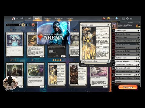 Explanation of my deck white angels cards with combat demonstration in MTGA