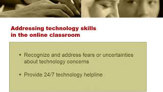 Addressing Technology Concerns of Nontraditional Online Learners