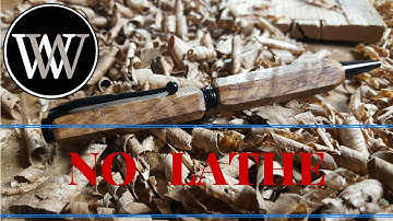 How to Make a Pen Without a Lathe - Just Hand Tool, bench, Plane and vice