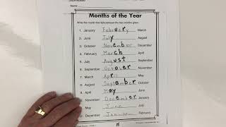 Calendar Months of the Year page 15 Grade 2