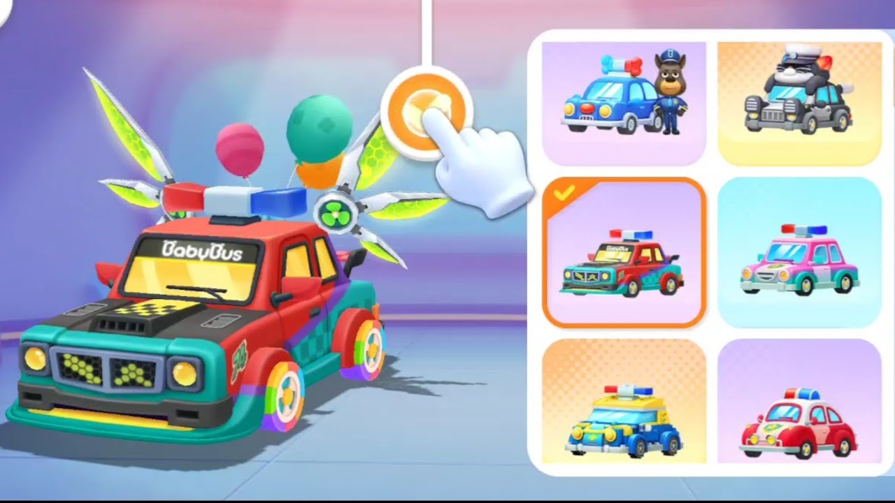 POLISI BAYI PANDA KIKI MEMILIKI MOBIL POLISI BARU WARNA MERAH | MOBIL POLISI BABYBUS