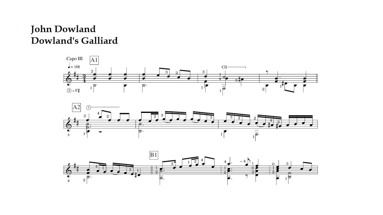 J. Dowland. Dowland's Galliard - YouTube