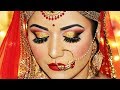 Indian Bridal Makeup Tutorial | Dramatic Gold Glitter Cut Crease and Rich Red Lipstick