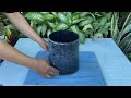 Tips of creative flower pots for garden decor using cement with bucket and basin