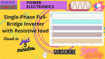 single phase full bridge inverter with R load circuit working and waveform in power electronics PSIM