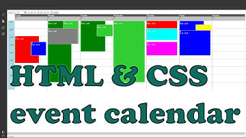 How to Create Event Booking Calendar | HTML CSS