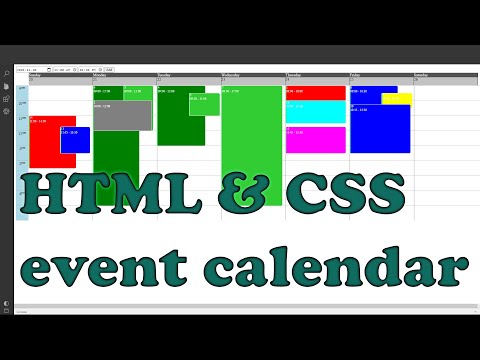 Create Event Booking Calendar | HTML CSS