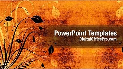 Floral Grunge PowerPoint Template Backgrounds - DigitalOfficePro #05412W