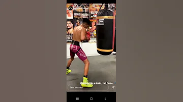 FERNANDO VARGAS YOUNGEST EMILIANO GOING HAM ON HEAVY BAG 