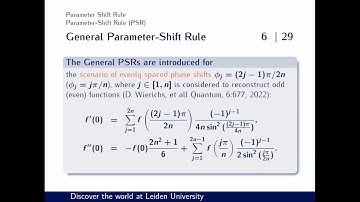 Seminar on "Parameter Shift Rule With the Optimal Phase Selection" by Dr. Liubov Markovich