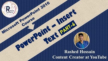 Microsoft PowerPoint || insert || Text || Part-6 || Microsoft PowerPoint full course|| R TecH BangLa