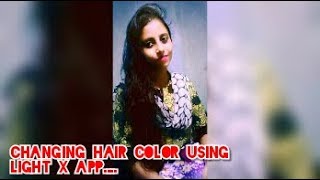 #mycreativemypassion #haircolor Changing hair color using light X photo editor.... screenshot 5