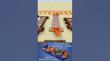 redstone circuits 27 Pulse Extenders  #minecraft #redstone #twitch