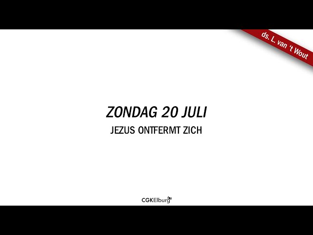 Ochtenddienst om 9:30 uur
Tijdens de ochtenddienst is het thema “Jezus ontfermt zich”, de tekst uit Lukas 18 vers 35 t/m 43 en wordt de preek aan de hand van onderstaande drie aandachtspunten opgebouwd:
Een schreeuw om hulp;
Een daad van ontferming;
Een reactie uit dankbaarheid.

Liturgie:
Stil gebed en votum
Ps. 89 vers 3 en 9
Lezing Tien Geboden
Ps. 86 vers 2
Schriftlezing uit Lukas 18 vers 31 t/m 43
Gebed en voorbeden
Inzameling gaven
Ps. 102 vers 1 en 7
Woordverkondiging
Ps. 6 vers 8 en 9
Dankgebed
Ps. 146 vers 6 en 8
Zegen
___________________________________________
Onze live kerkdiensten zijn elke zondag om:  
09:30 & 18:00 uur
___________________________________________
Rek. nr. Kerk: NL14 RABO 0314701753
Rek. nr. Diaconie: NL85 RABO 0314731806