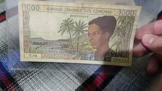 Comoros 500 & 1000 Franc Notes 19941996