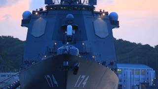 2013.6.5 自衛艦旗降下 海上自衛隊横須賀基地 護衛艦「きりしま」