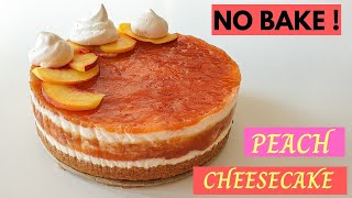 No Bake Peach Cheesecake - Sernik Brzoskwiniowy Bez Pieczenia