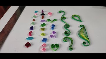 Video-1 Quilling Basic Shapes | quilling paper art | quilling shapes