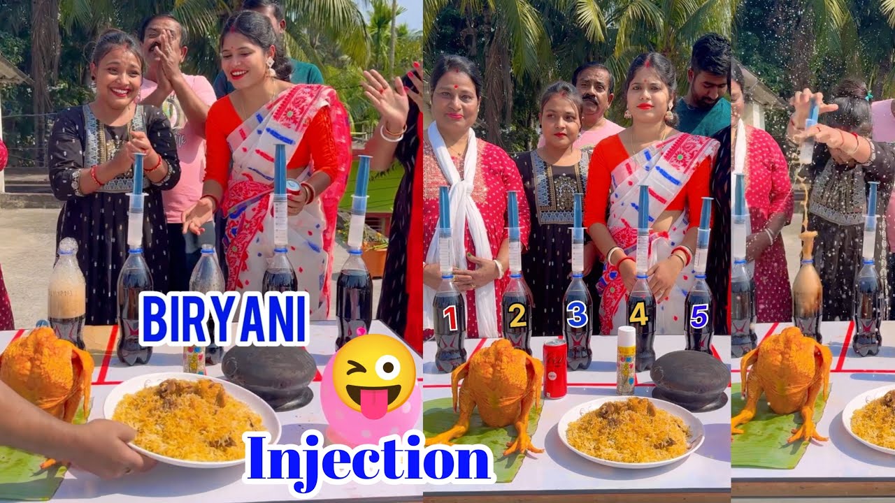 Injection Funny Bottle Food Challenge Video 😜
