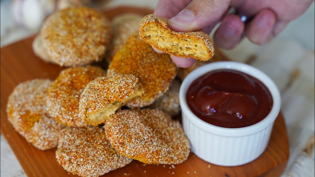COMO FAZER NUGGETS CASEIRO SAUDÁVEL | FÁCIL DE FAZER E SEM FRITURA