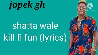 Shatta wale -- Kill find fun (lyrics)