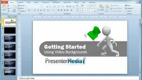 PresenterMedia Video Backgrounds in PowerPoint