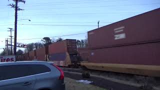 #5583 CSX Q136-01 Double Stack Intermodal train & CSX B806-01 Light Power Move