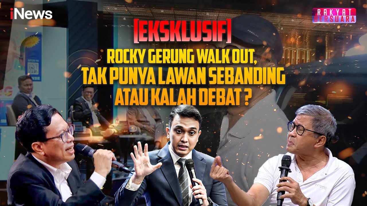 [EKSKLUSIF] Rocky Gerung Walk Out dari Rakyat Bersuara, Tak Punya Lawan Sebanding atau Kalah Debat?