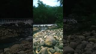 batu berserakan akibat banjir bandang 😱