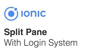Ionic Angular Split Pane Layout with Login and Logout System