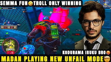 MADAN PLAYING NEW UNFAIL MODE🤣SEMMA FUN GUYS#Madan#bgmi #tamil 