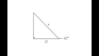 Use Cosine to Determine The Length of a Hypotenuse of a Right Triangle