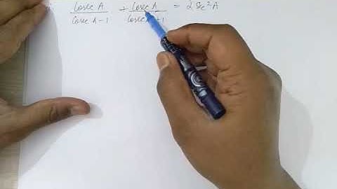 TRIGONOMETRIC IDENTITIES ICSE CLASS X Q18