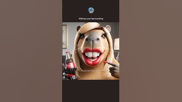 Say Coca-Cola without touching lips! 😝#challenge #ai #aiart #fun #capybara #enjoy