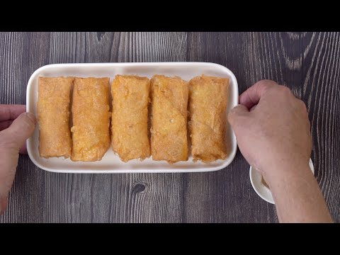 【1mintips】千張雞肉捲，健康一樣美味！！做法太簡單，現捲現吃，就是讚！