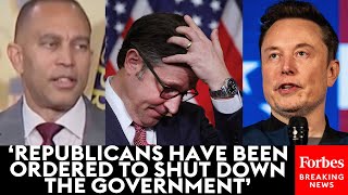 BREAKING NEWS: Hakeem Jeffries Holds Press Briefing Amidst GOP Funding Fight As Shutdown Nears