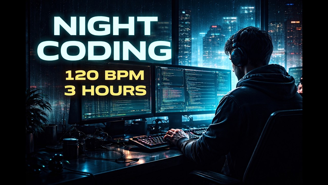 free coding night intensity image programming, code,... Night Coding Electro – 120 BPM Dark Techno Focus for Programming | 3 ...