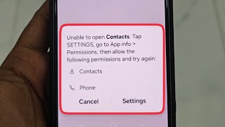 Unable To Open Contacts Tab SETTINGS go to app info | Permission then allow the following Permission screenshot 4