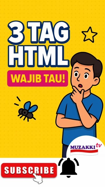 “🔥 3 Tag HTML Rahasia yang Wajib Kamu Tahu di Awal! 💻📌” #muzakkitv #bimbelcoding #coding