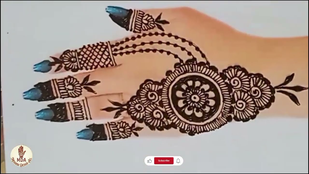 Elegant Floral Mandala Mehndi Design | Easy & Stylish Full Hand Mehndi Tutorial
