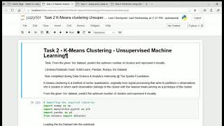 Task 2- Prediction using unsupervised ML Update