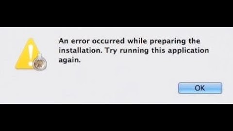 An Error Occurred While Preparing The Installation